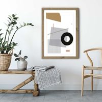 Minimal Geo 1 Art Print Oak Frame | Bombinate Minimal Geo 1 Art Print Oak Frame | Bombinate