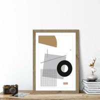 Minimal Geo 1 Art Print Oak Frame | Bombinate Minimal Geo 1 Art Print Oak Frame | Bombinate