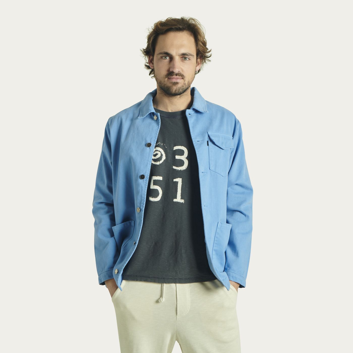 blue canvas jacket