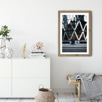 Blurr Art Print Oak Frame | Bombinate Blurr Art Print Oak Frame | Bombinate