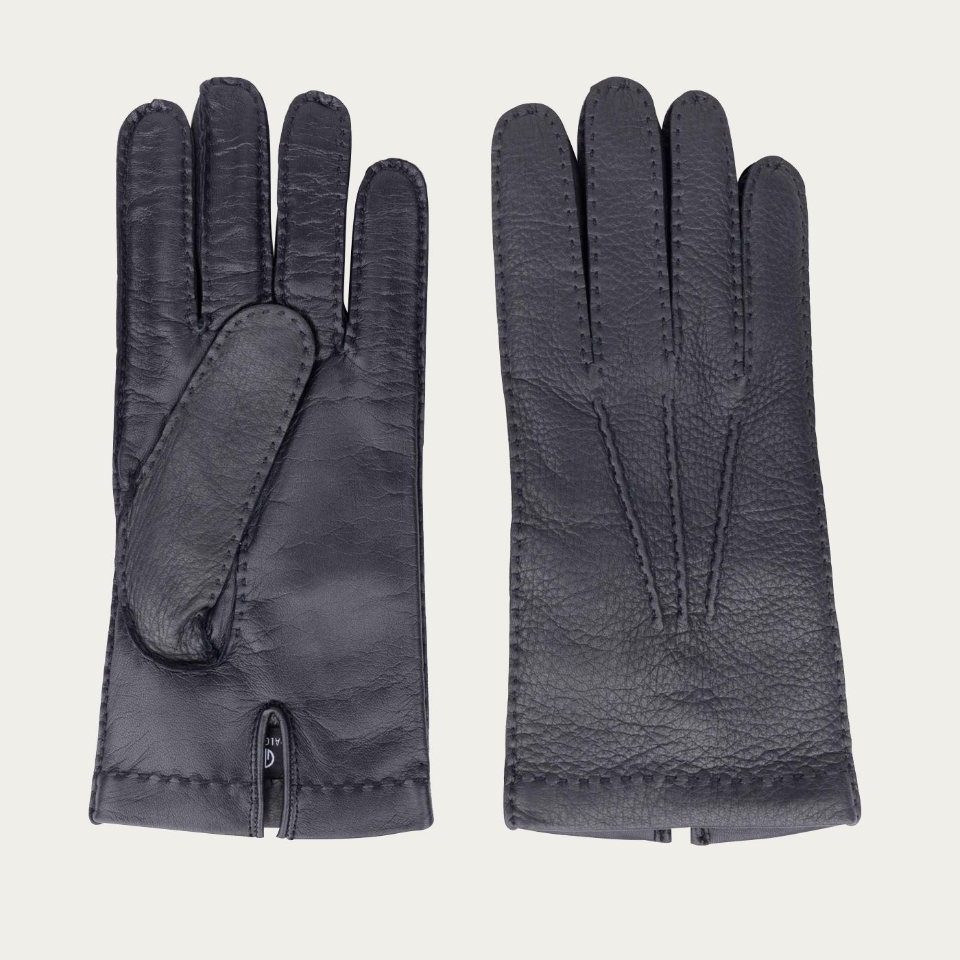 Blue Emanuele Handmade Deer Leather Gloves  | Bombinate