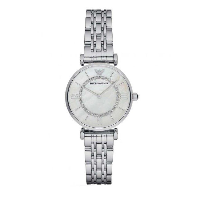 ladies silver armani watch