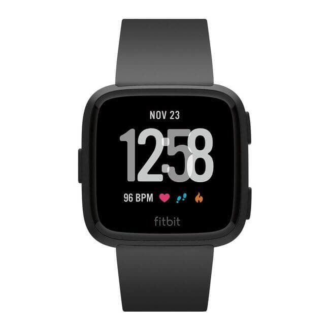 fitbit versa watch black aluminium