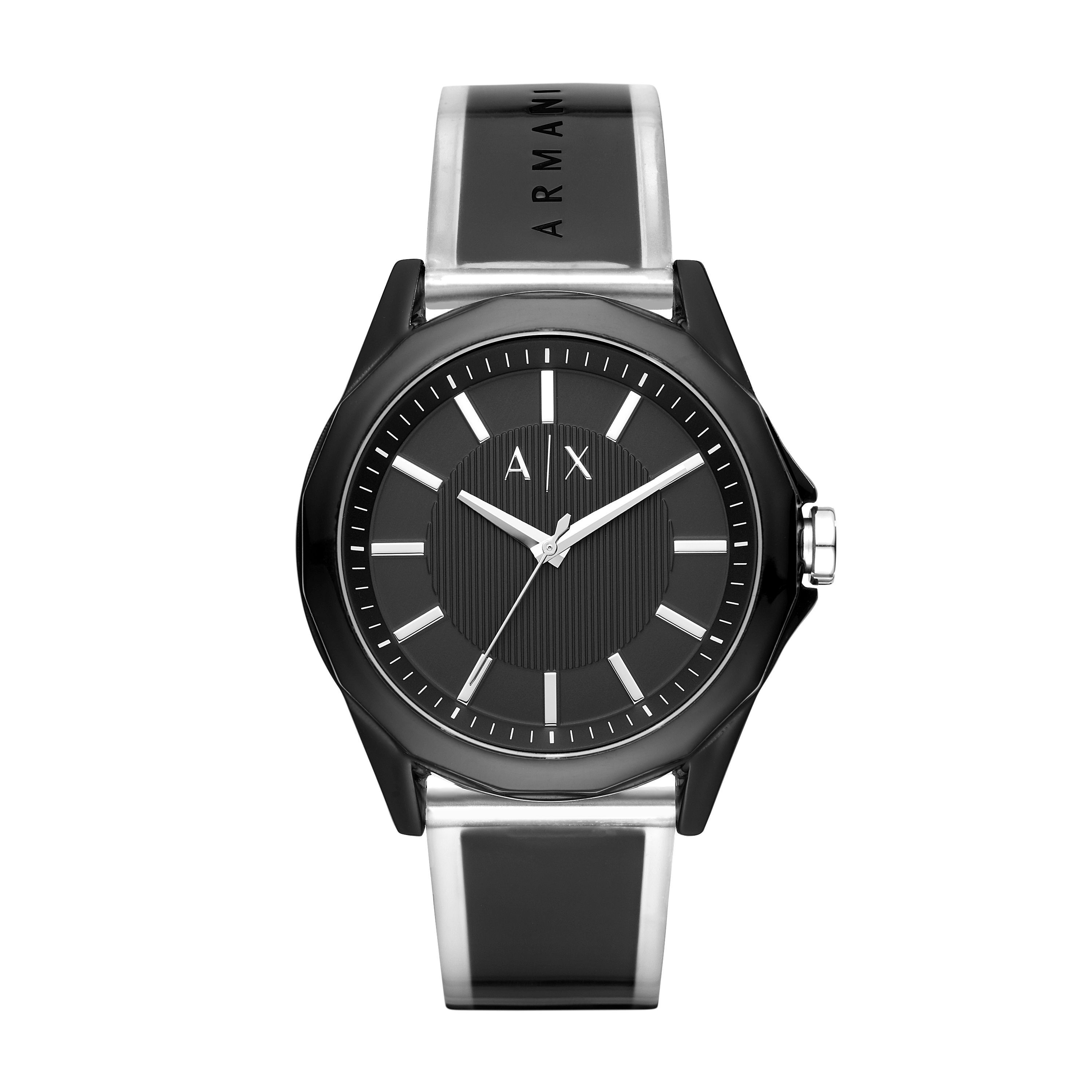 Armani Exchange Men's Black Strap Watch