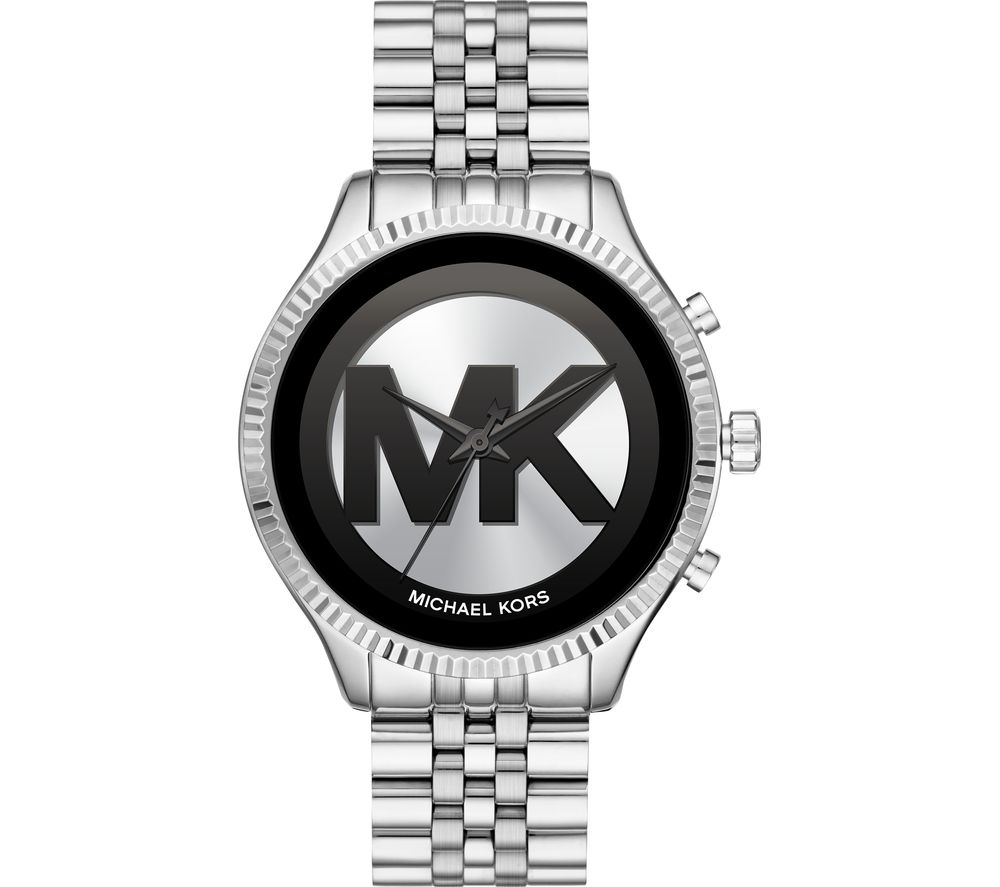 michael kors smartwatch silver with diamonds