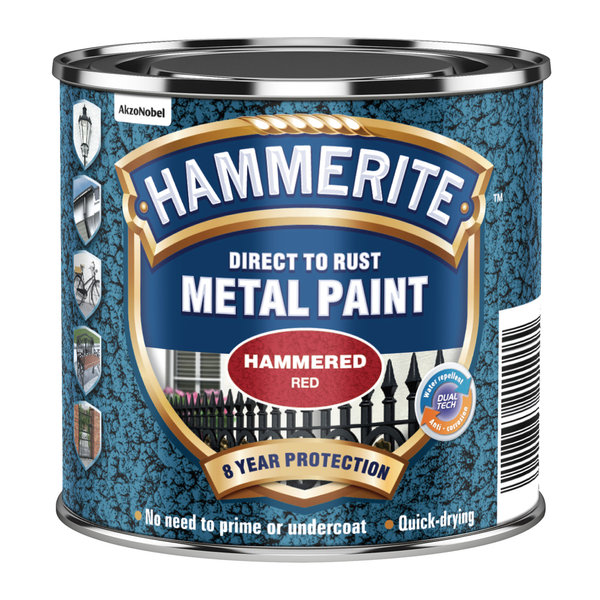 Hammerite Smooth Direct To Rust Metal Paint Gold / 250 ml