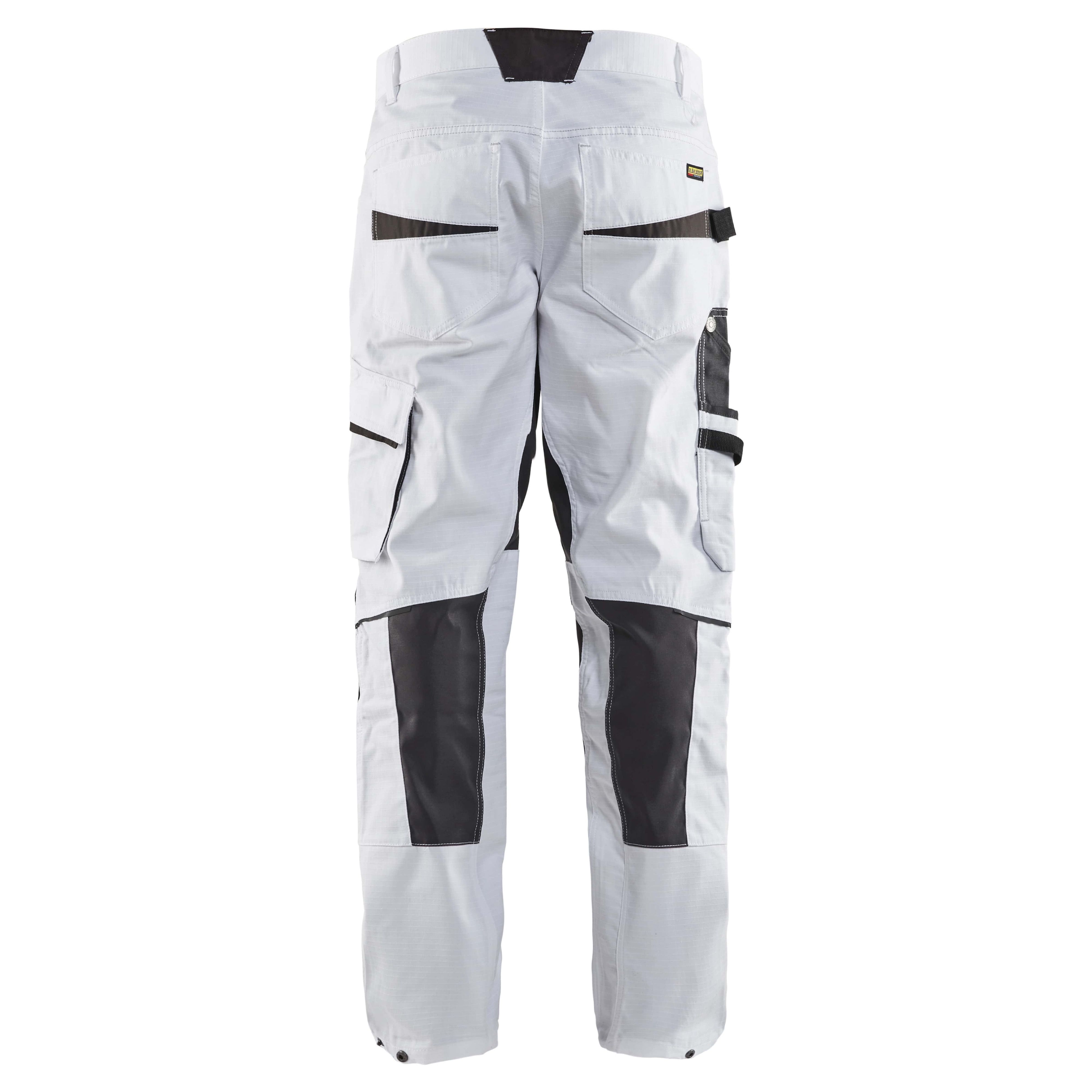 Site Jackal Work Trousers White  Grey 36 W 32 L  Screwfix