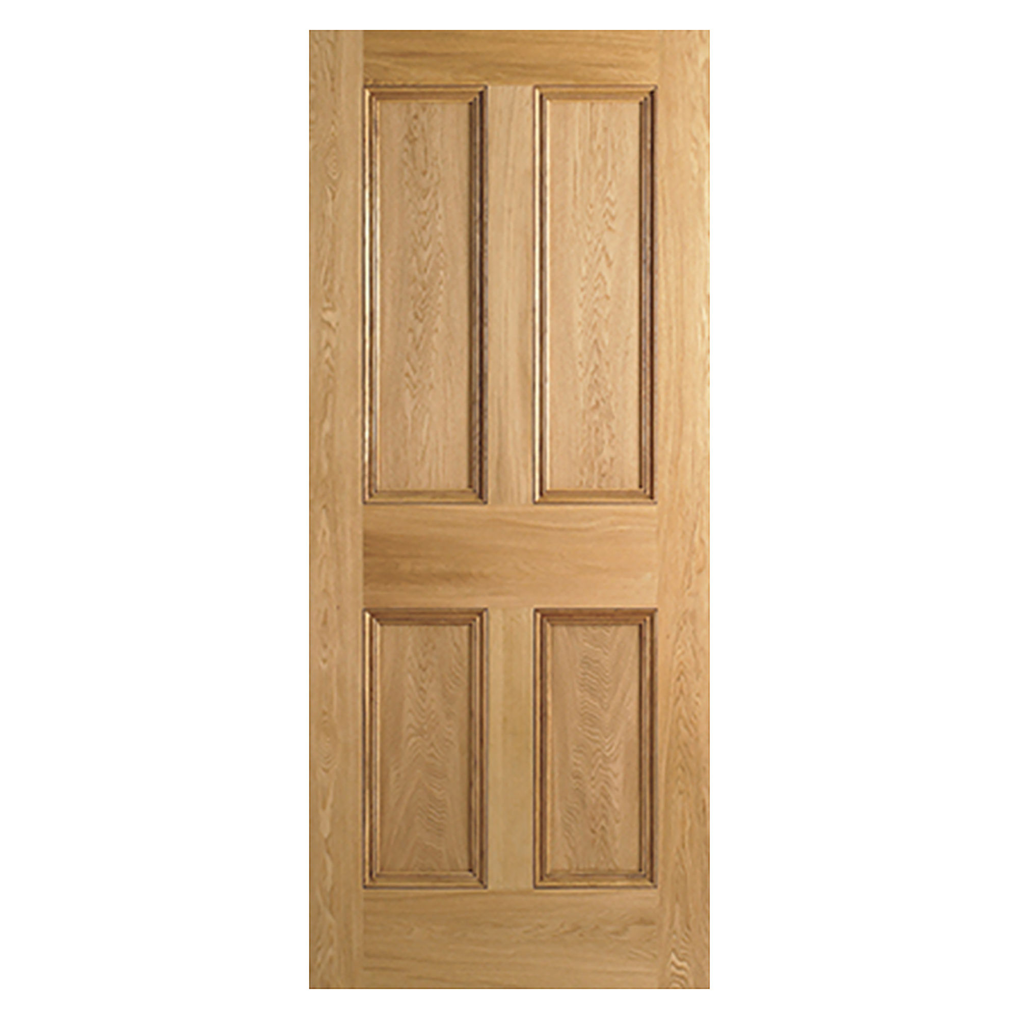 4 Panel Unfinished Internal Oak Door