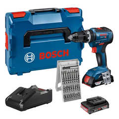 Bosch Professional Combi Drill Kit with 25 Piece Bit Set and L Case 18V - GSB-18