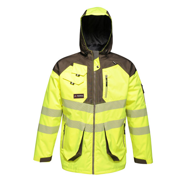 Regatta Professional Mens Hi Vis Waterproof Bomber Jacket (Yellow)