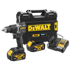 DeWalt XR Brushless Hammer Drill Driver with 2x 5.0Ah Batteries (100 Year Limite