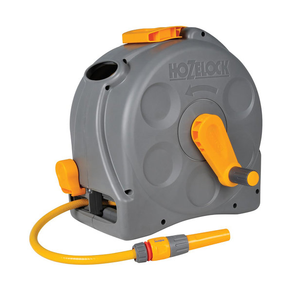 Hozelock 2 In 1 Complete Reel 25m - Wall-Mounted and Free-Stand - 2415R0000