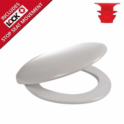 Celmac Fusion Soft Close Toilet Seat Stainless Steel Top Fix Hinge