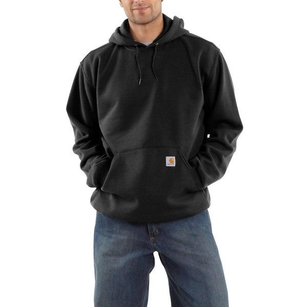 DENIM HOODED SWEATSHIRT - Black