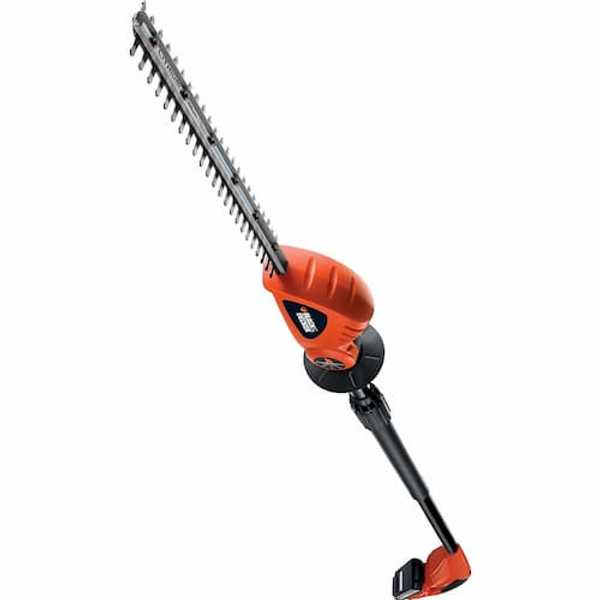 Black + Decker Pole Hedge Trimmer 18v Li-ion Battery 43cm Cut