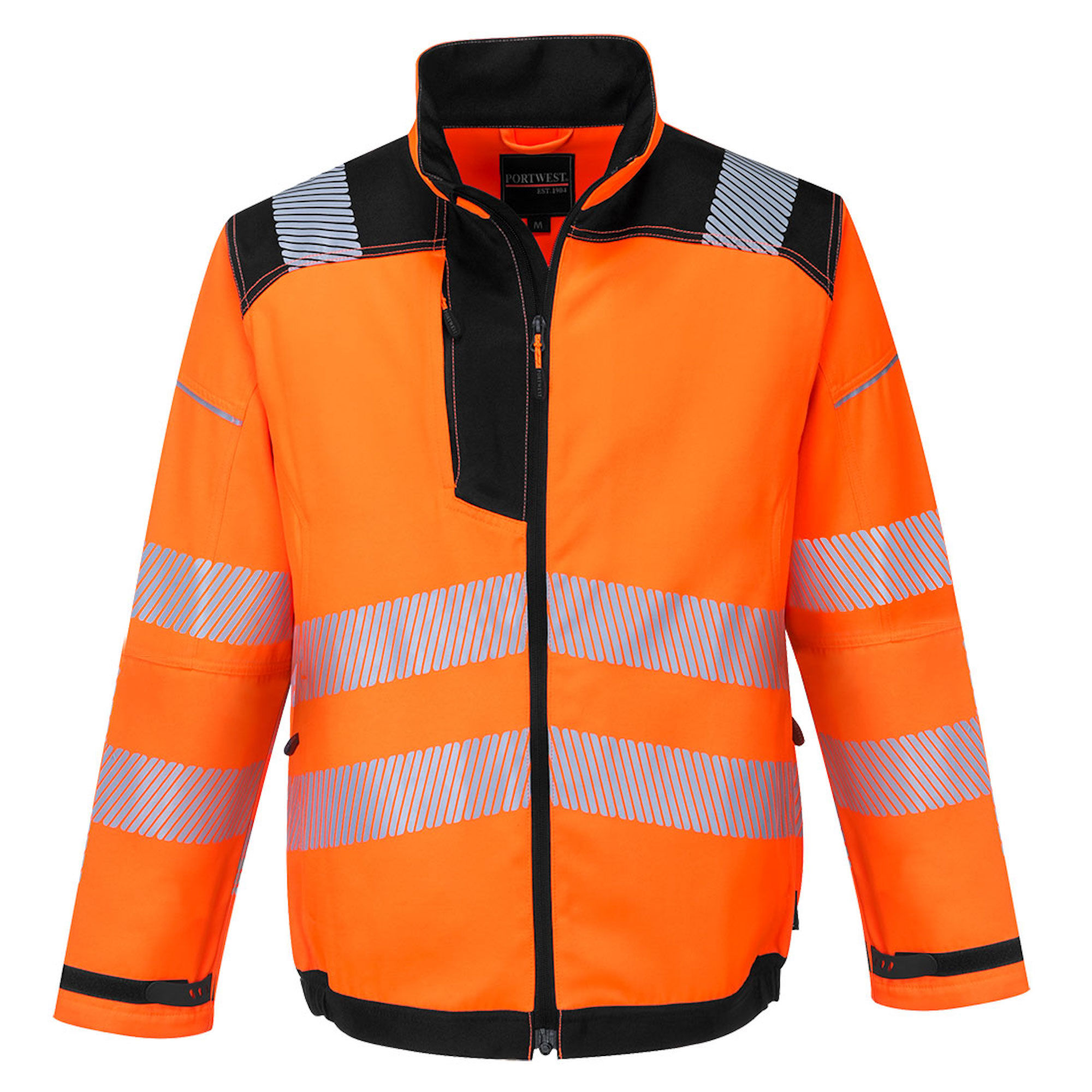 Portwest Hi-Vis Work Jacket - Orange/Black