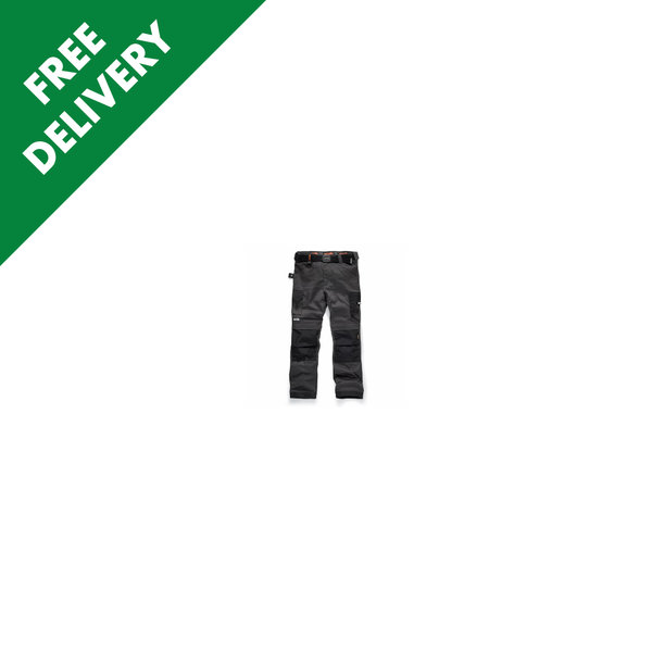 Scruffs Pro Flex Black Holster Work Trouser - Waist Size 28 to 40