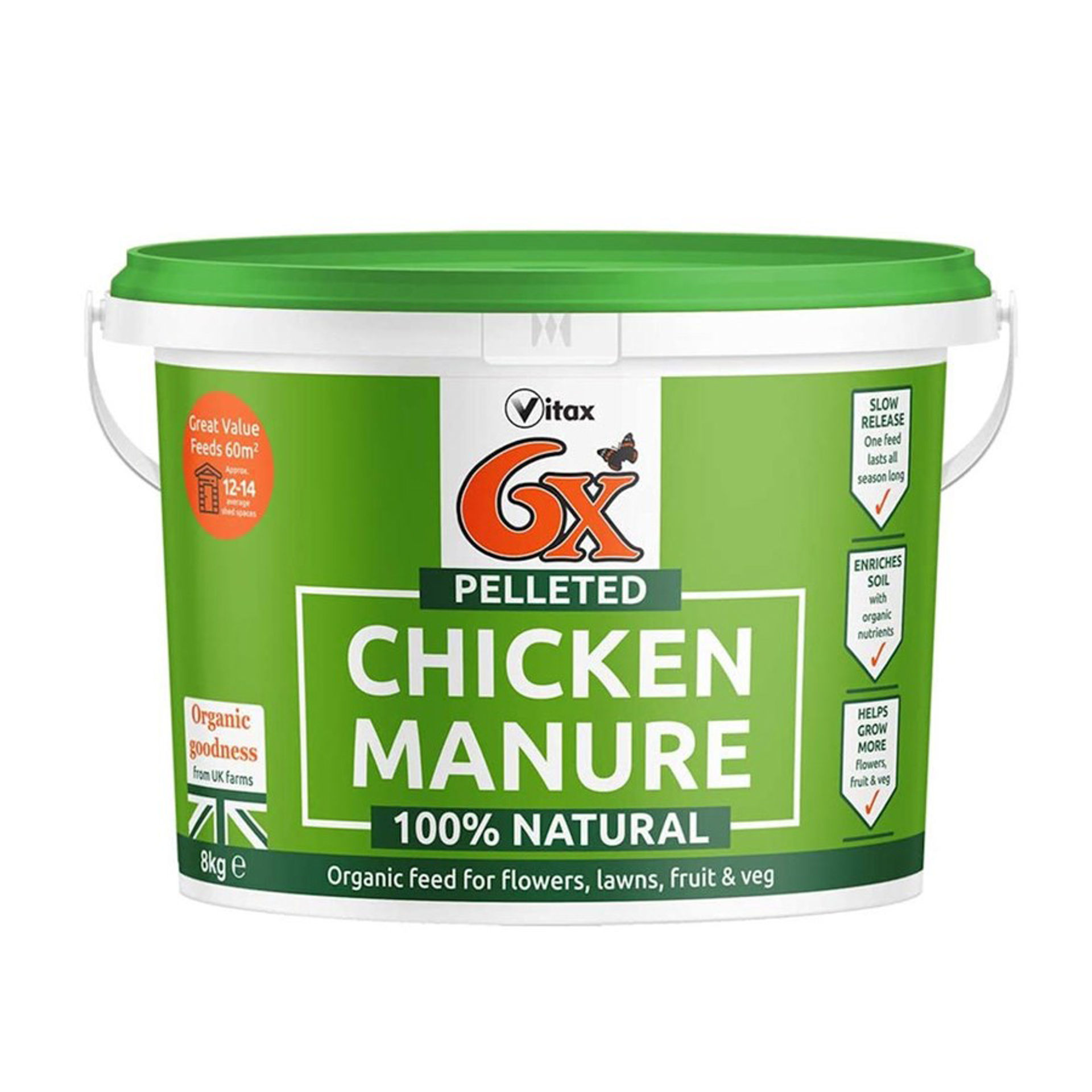 Vitax 6X Organic Pelleted Chicken Manure