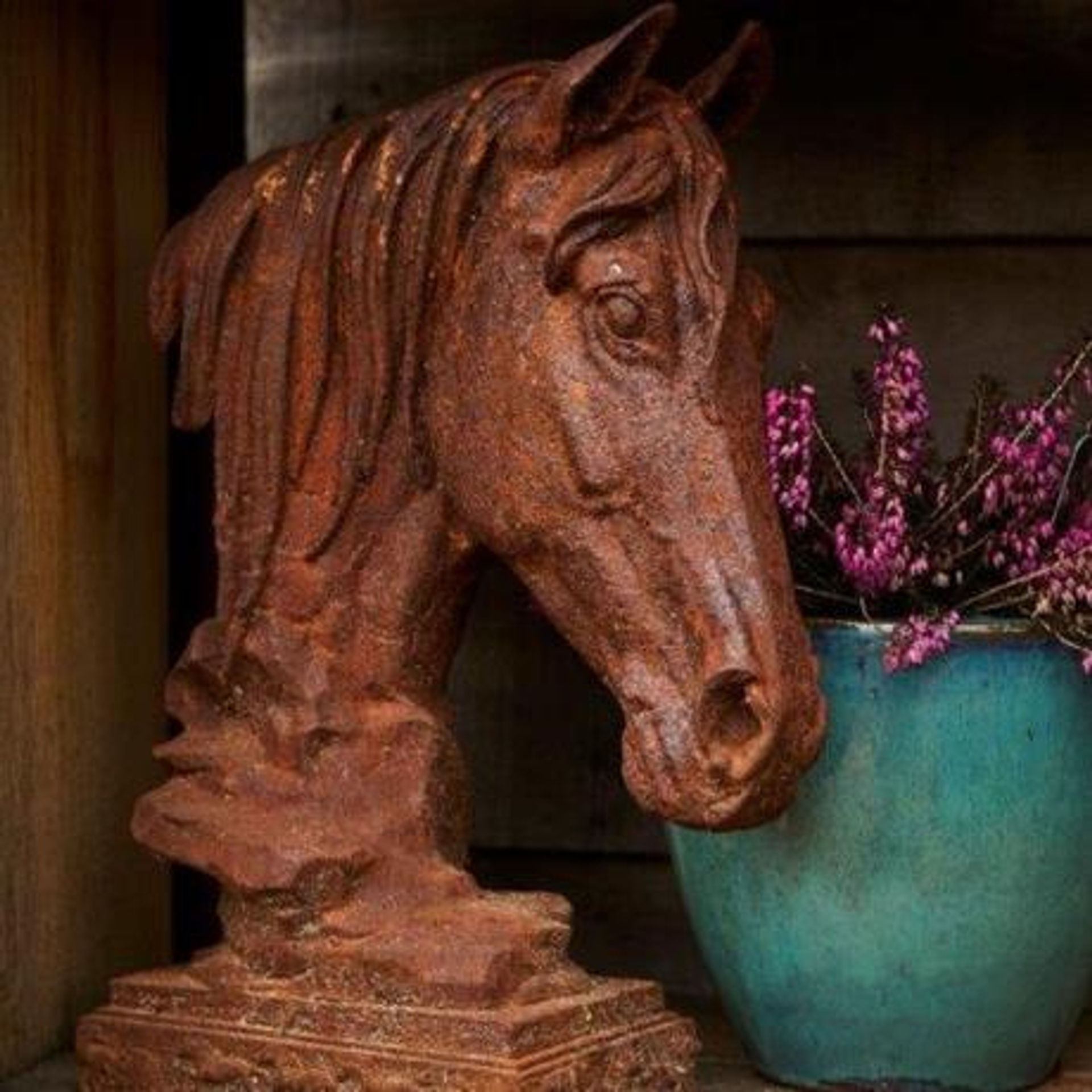Cast Iron Graceful Horse Statue