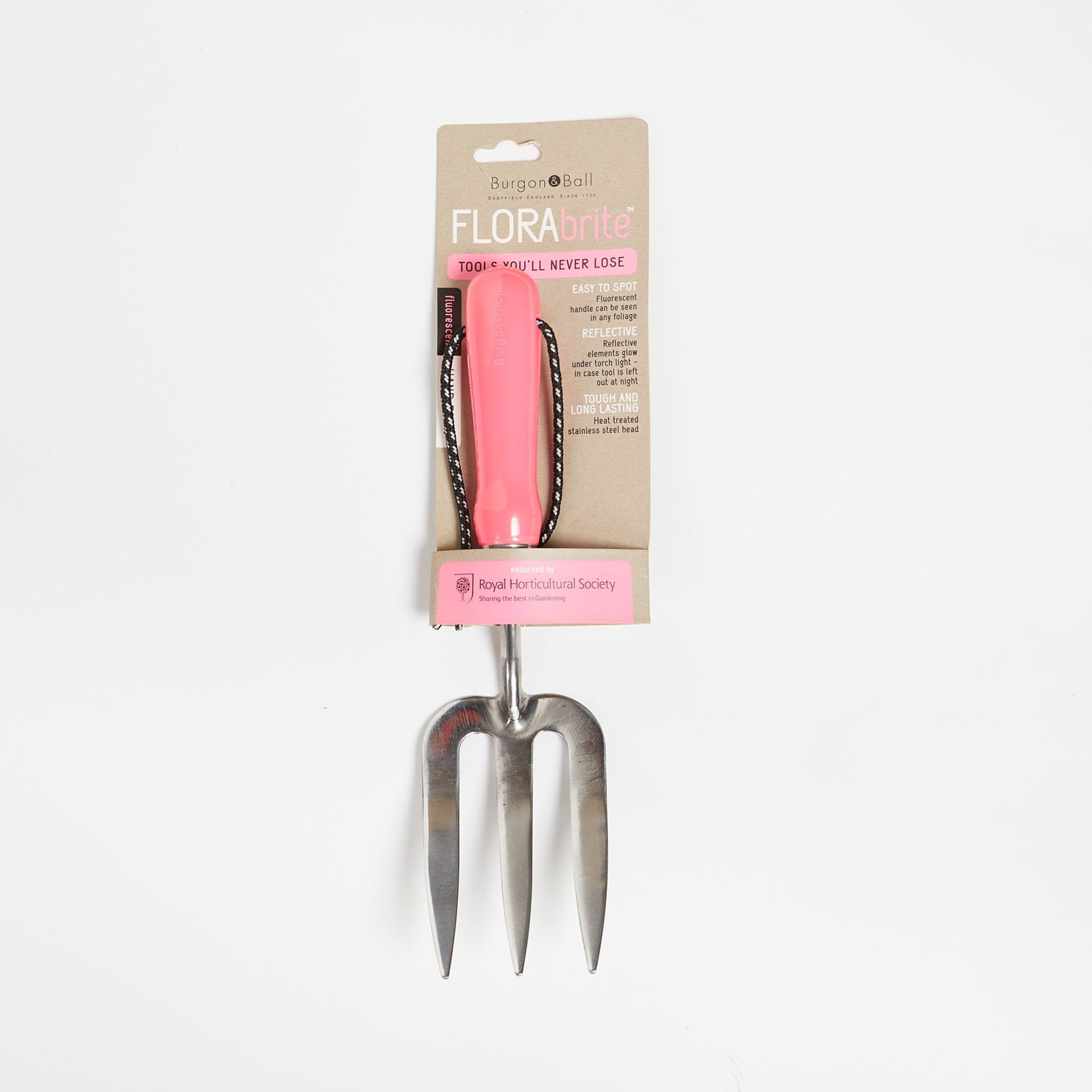 Burgon & Ball Fluorescent Pink Hand Fork