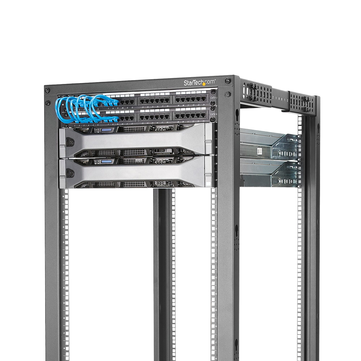 25U Adjustable Open Frame 4 Post Rack