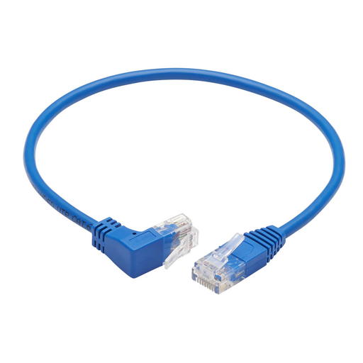 Cat6 Up Right Angle Slim UTP Blue 0.31M
