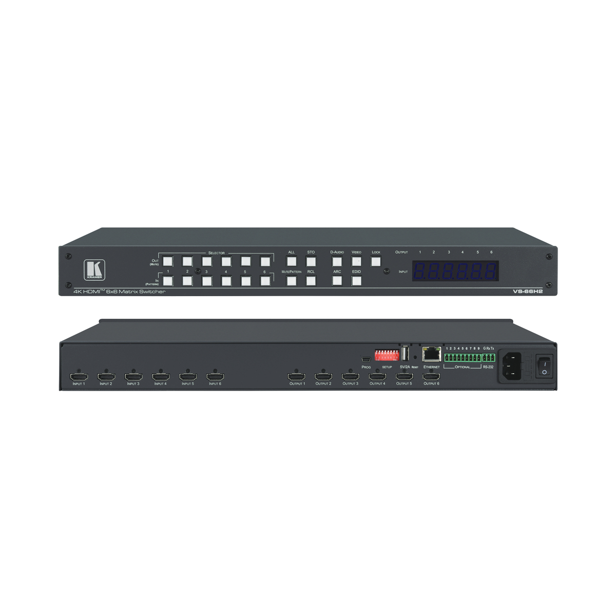 VS-66H2 4K HDR HDCP 2.2 Matrix Switcher