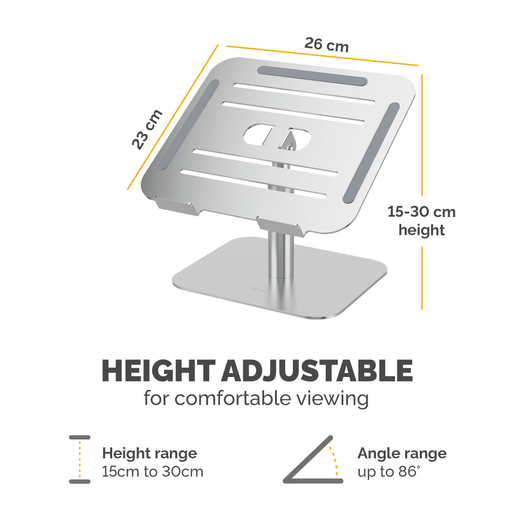 ALUMIA DESK LAPTOP STAND - SILVER