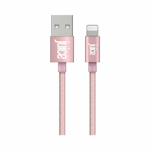 1m braided lightning cable rose gold