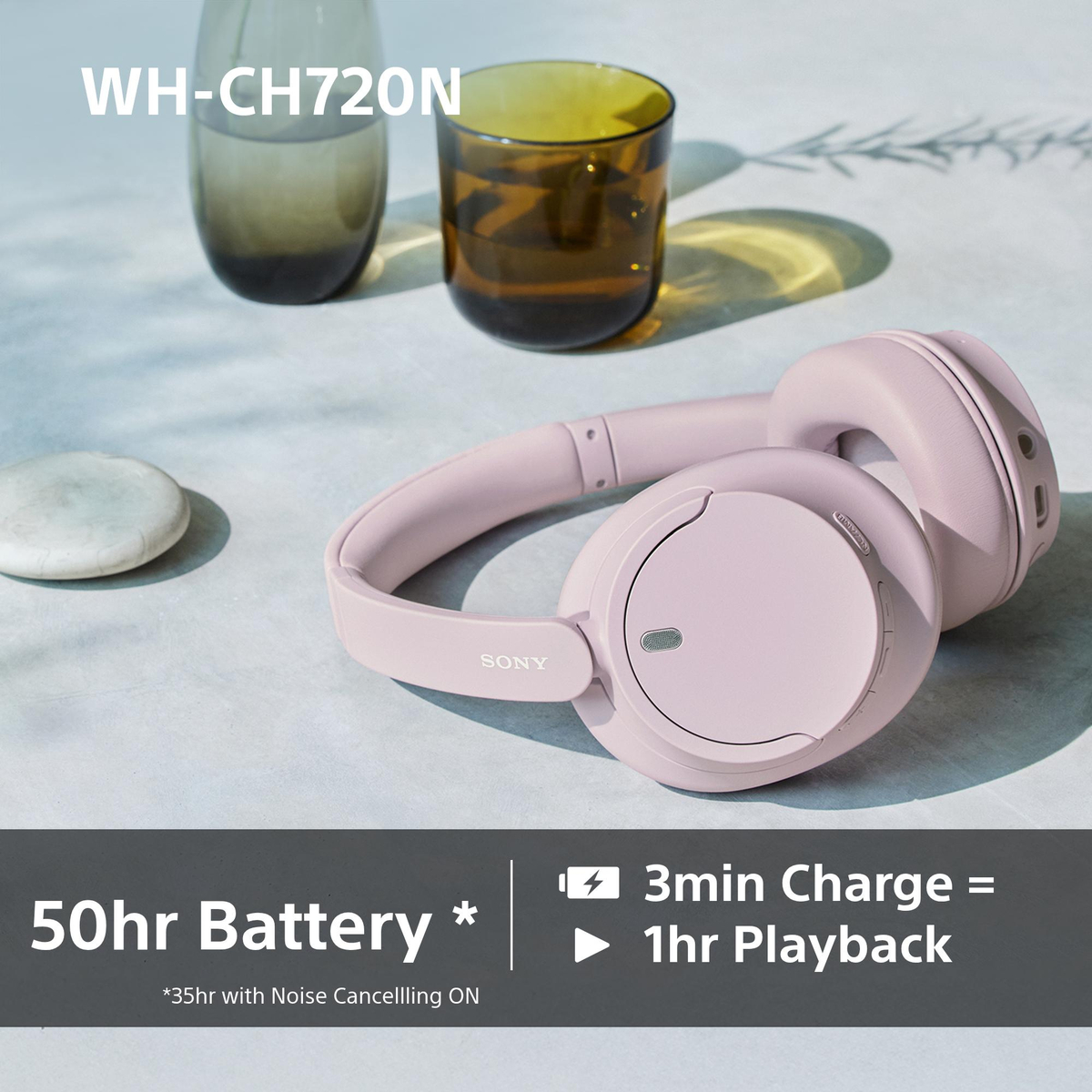 Sony WH-CH720 Bluetooth Headphones-Pink
