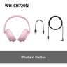 Sony WH-CH720 Bluetooth Headphones-Pink