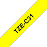 TZEC31 12mm Black On Yellow Label Tape