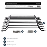 Horizontal Cable Lacing Bar - 4in Offset