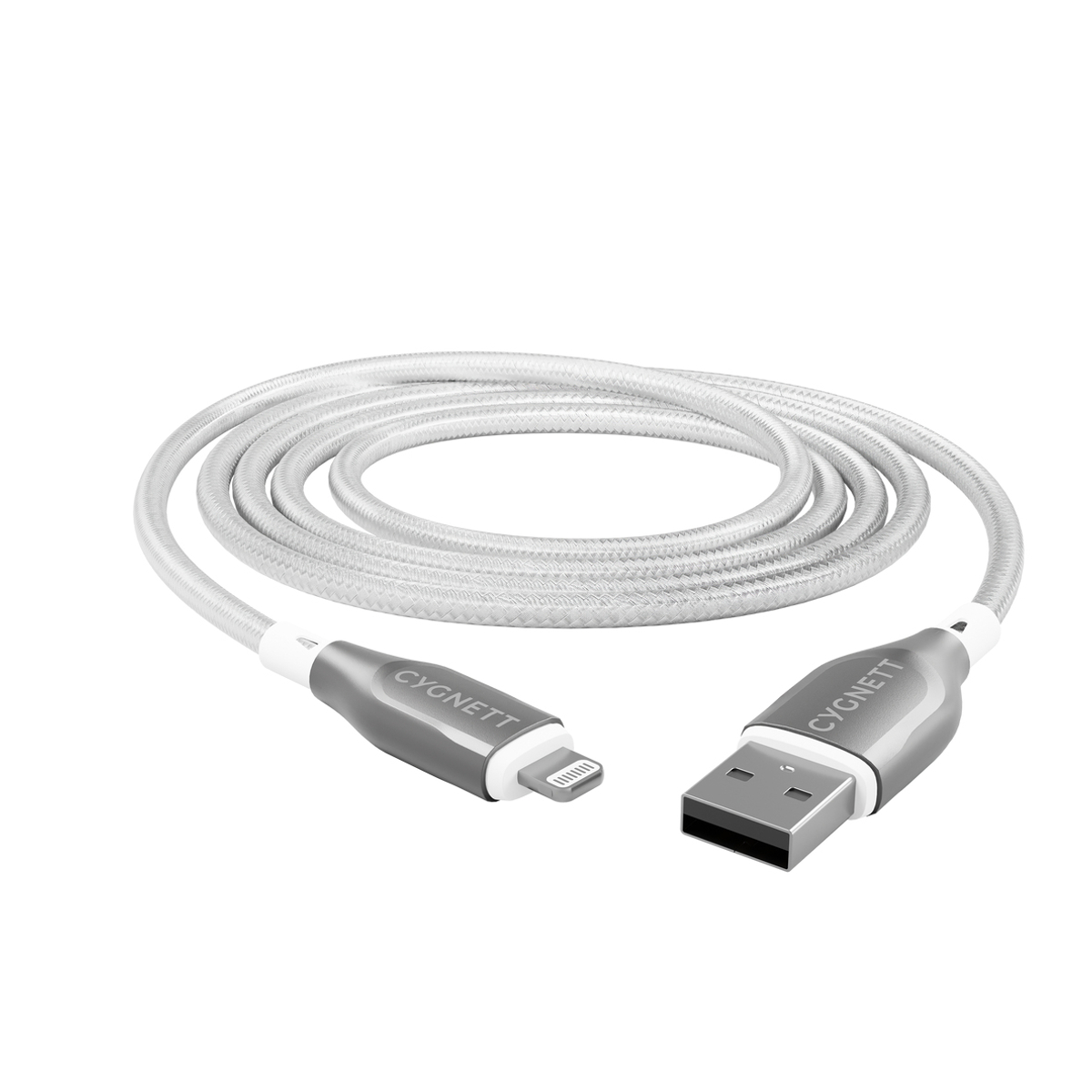 Armoured Lightning USB-A Cable White 3m