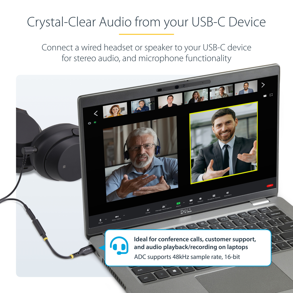 USB-C Audio Adapter to 3.5mm TRRS Jack