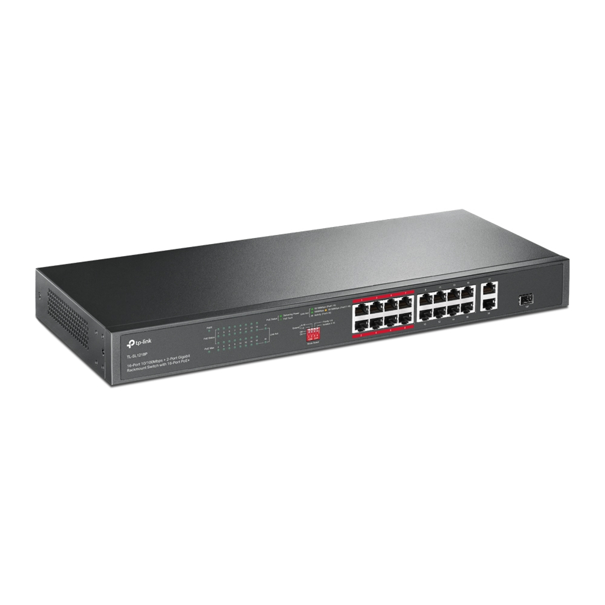 16-Port Gigabit Rack Switch - 16P PoE+