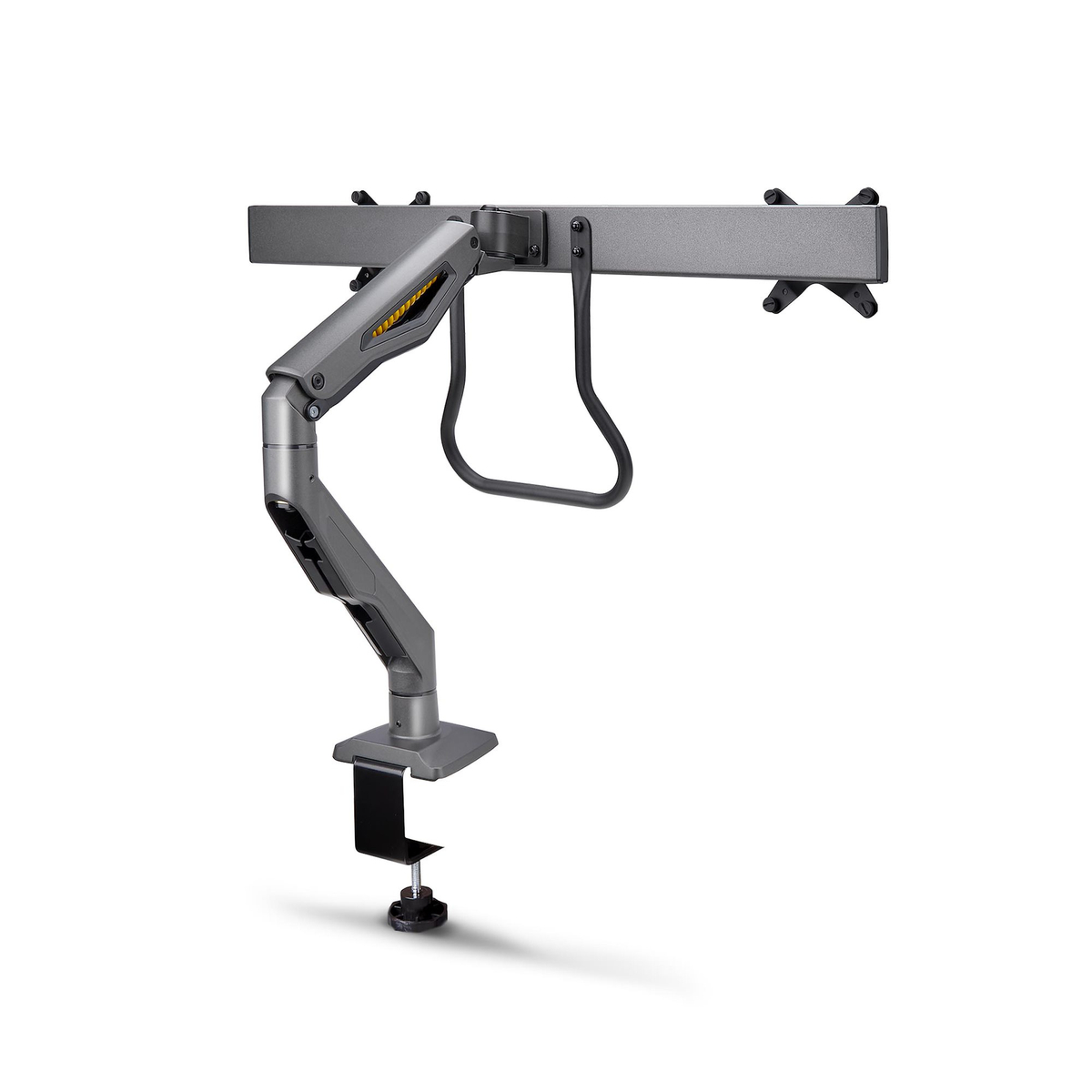 Desk Mount Dual Monitor Arm w/Crossbar