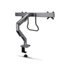 Desk Mount Dual Monitor Arm w/Crossbar