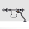 Desk Mount Dual Monitor Arm w/Crossbar