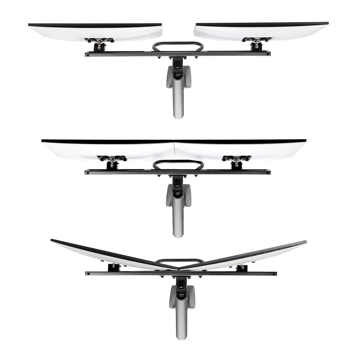 Desk Mount Dual Monitor Arm w/Crossbar