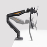 Desk Mount Dual Monitor Arm w/Crossbar
