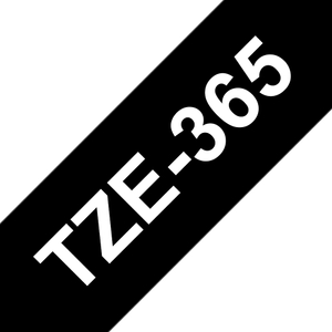 Brother, TZE365 36mm White On Black Label Tape