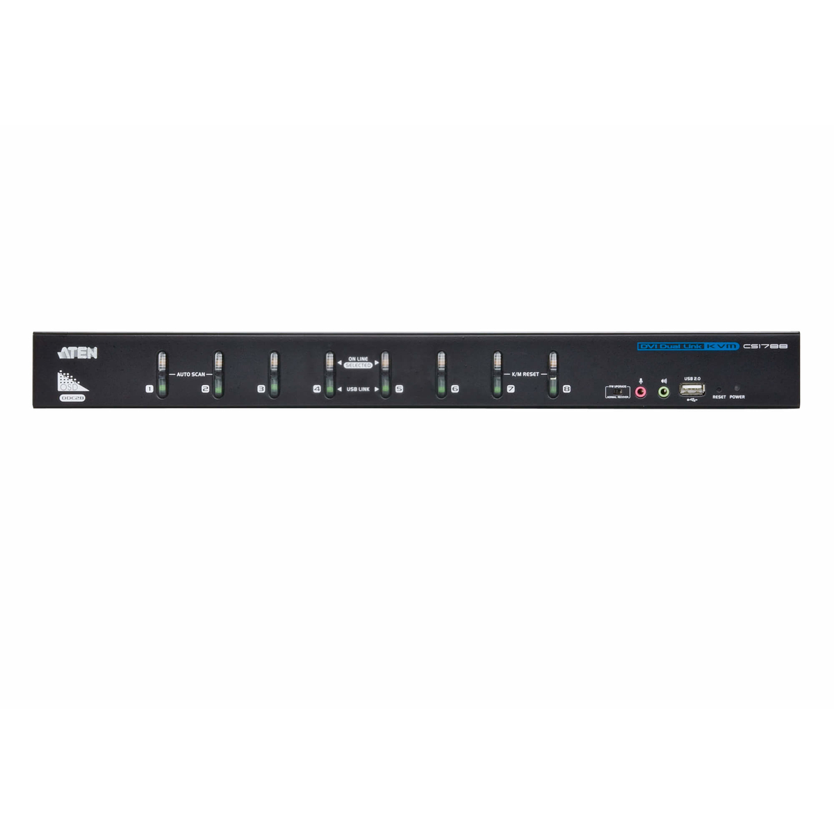 8port USB DVI Dual-Link KVM Switch Audio