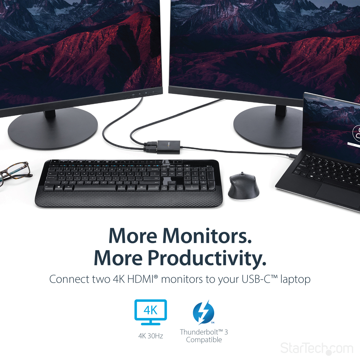 USB-C to HDMI MST Multi-Monitor Splitter