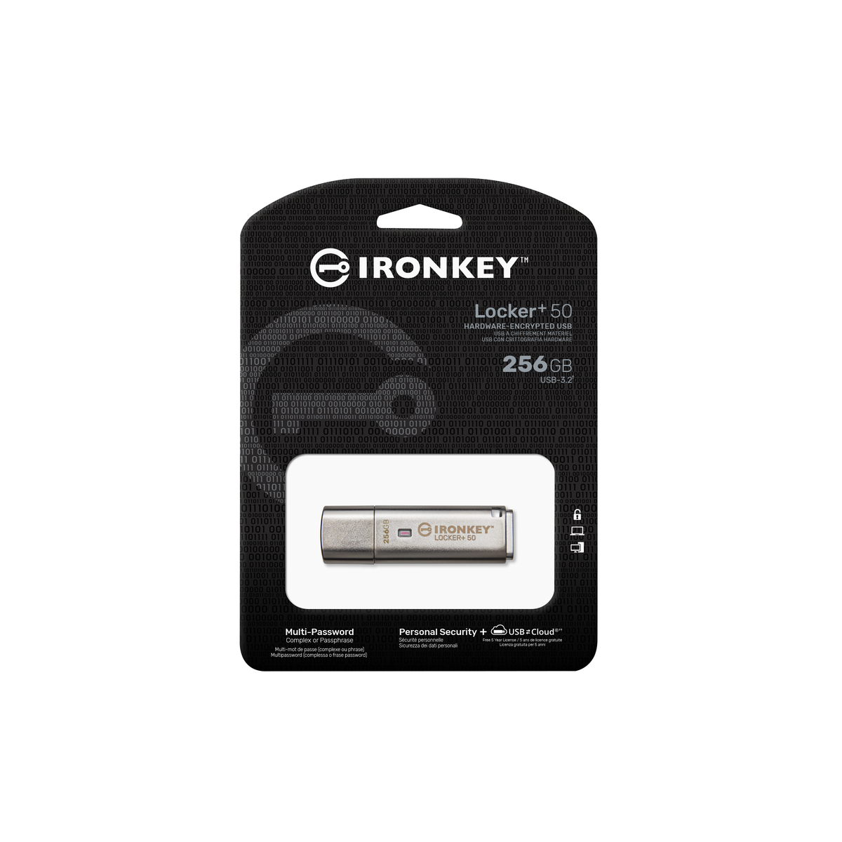 FD 256GB IronKey Locker Plus USBtoCLOUD