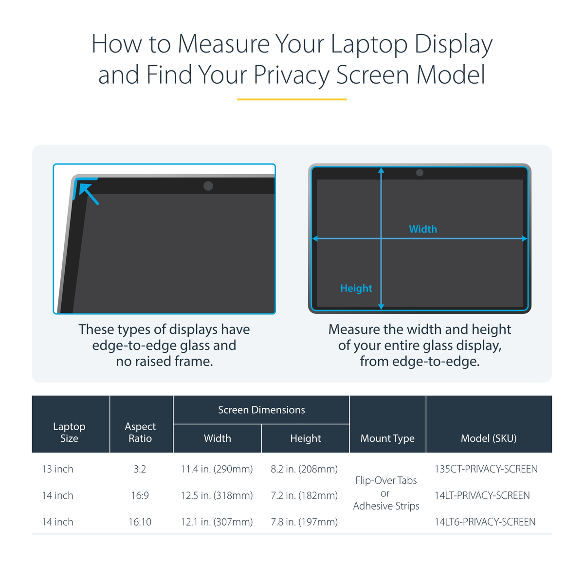 14in 16:9 Laptop Touch Privacy Screen