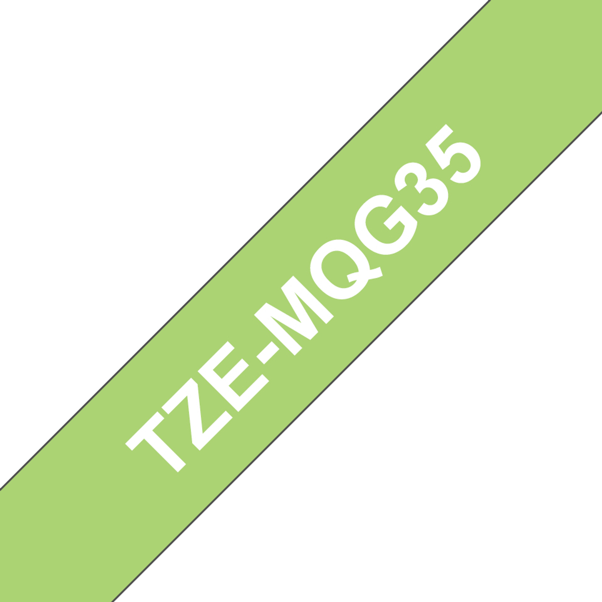 TZEMQG35 12mm White On Lime Label Tape