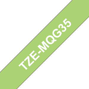 Brother, TZEMQL35 12mm White On Grey Label Tape