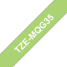 TZEMQG35 12mm White On Lime Label Tape