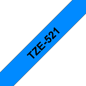 Brother, TZE521 9mm Black On Blue Label Tape